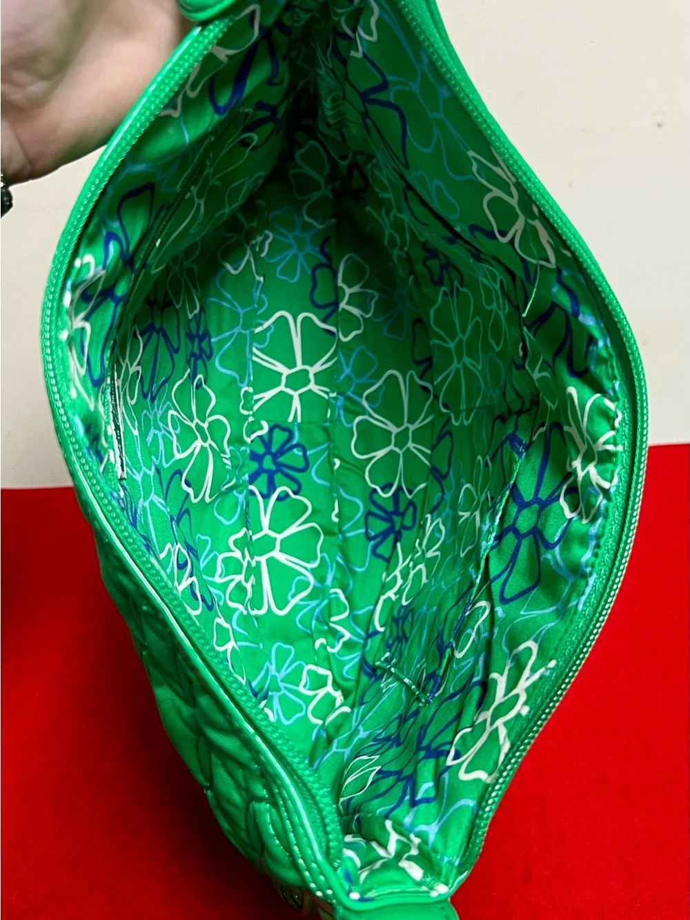 Vera Bradley Quilted Green Carlyle Shoulder Bag